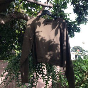 SOLD Girlfriend Collective Forest Crop Sweatshirt